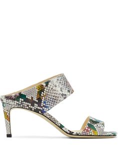 Jimmy Choo босоножки Hira 65 с тиснением под кожу змеи