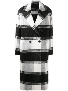 AllSaints Lottie checked double-breasted coat