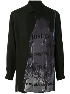 Yohji Yamamoto graphic print long-sleeve shirt