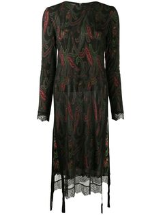 AllSaints paisley-print long-sleeved midi dress