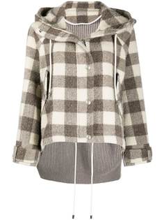 MRZ plaid check hoodie