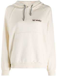 Sunnei chest logo hoodie