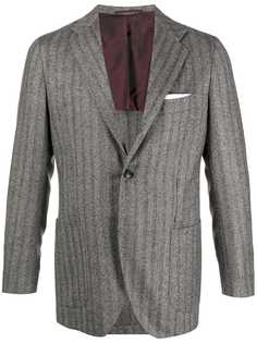 Kiton slim herringbone blazer