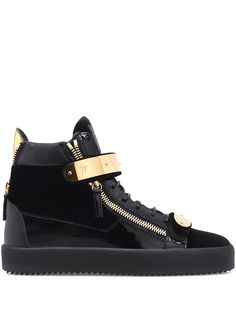 Giuseppe Zanotti высокие бархатные кеды Coby