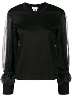 Comme Des Garçons Noir Kei Ninomiya толстовка с панелями из тюля