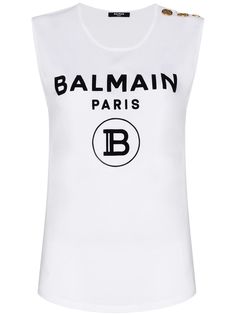 Balmain топ с логотипом