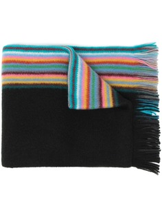 Paul Smith полосатый шарф с бахромой