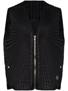 MONCLER + RICK OWENS дутый жилет на молнии