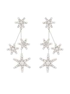 Jennifer Behr silver tone Saros crystal earrings