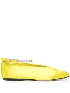 JW Anderson ankle bracelet satin ballerina shoes