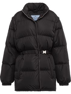 Prada пуховик с поясом