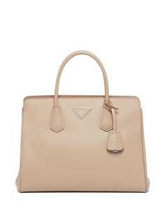Prada сумка-тоут с металлическим логотипом