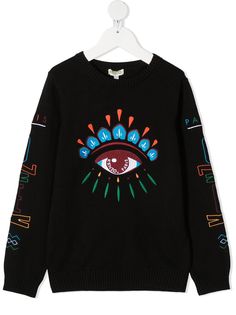 Kenzo Kids Eye embroidered logo sweatshirt