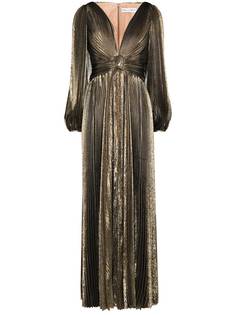 Oscar de la Renta lurex silk evening gown