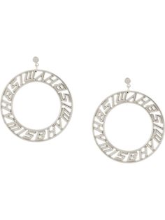 MISBHV logo plaque hoop earrings