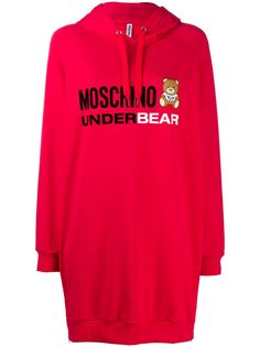 Moschino платье-худи Underbear свободного кроя