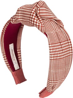 Jennifer Behr knot-detail checked headband