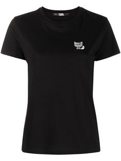 Karl Lagerfeld футболка Ikonik Choupette с нашивкой