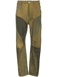 Marine Serre джинсы в технике пэчворк с эффектом омбре