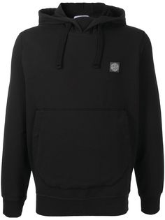 Stone Island logo patch hoodie