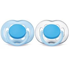 Пустышки Philips Avent Freeflow, 6-18 мес, 2 шт. , голубой