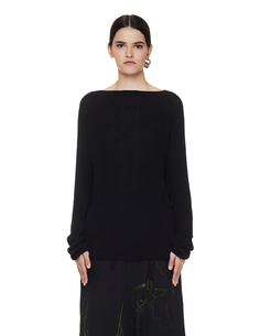 Черный бесшовный джемпер Yohji Yamamoto