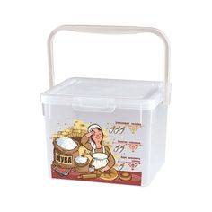 Контейнер Phibo 5.3 л с декором для пищевых продуктов, 5.4 л