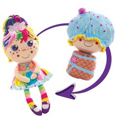 Кукла 1Toy Девчушка-вывернушка Настюшка 38 см