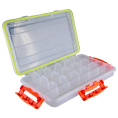 Коробка для приманок для рыбалки HELIOS HS-ZY-049 36х22х5 см прозрачный/оранжевый