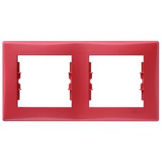 Рамка 2п Schneider Electric SEDNA SDN5800341, красный