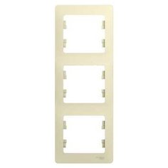 Рамка 3п Schneider Electric GLOSSA GSL000207, бежевый