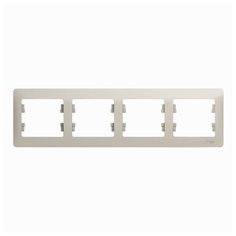 Рамка 4п Schneider Electric GLOSSA GSL000904, бежевый