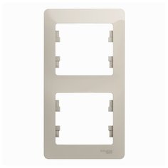 Рамка 2п Schneider Electric GLOSSA GSL000906, бежевый