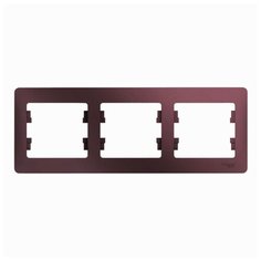 Рамка 3п Schneider Electric GLOSSA GSL001103, фиолетовый