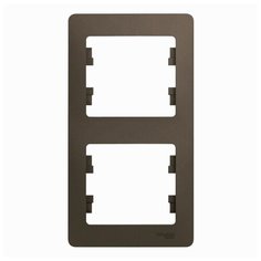 Рамка 2п Schneider Electric GLOSSA GSL000806, коричневый