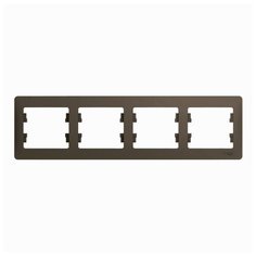 Рамка 4п Schneider Electric GLOSSA GSL000804, коричневый