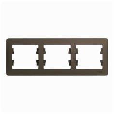 Рамка 3п Schneider Electric GLOSSA GSL000803, коричневый