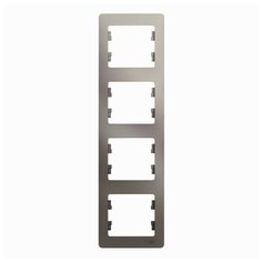 Рамка 4п Schneider Electric GLOSSA GSL001208, платина
