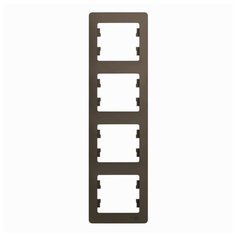 Рамка 4п Schneider Electric GLOSSA GSL000808, коричневый