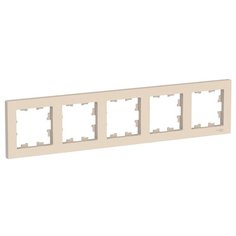 Рамка 5п Schneider Electric AtlasDesign ATN000205, бежевый