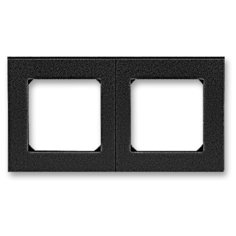 Рамка 2п ABB Levit 2CHH015020A6063, антрацит/дымчатый чёрный