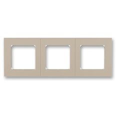 Рамка 3п ABB Levit 2CHH015030A6018, кофе макиато/белый