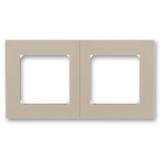 Рамка 2п ABB Levit 2CHH015020A6018, кофе макиато/белый