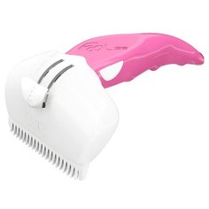 Щетка-триммер FoOlee Easee Dog Medium с 2 гребенками 6.5 см розовый