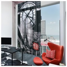 Фотошторы Amore Mio RR 1401-01 BL на ленте 270 см серый