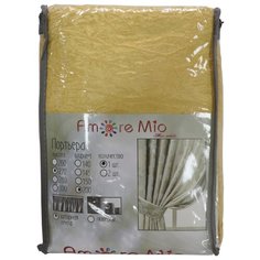 Портьеры Amore Mio RR 32003 на ленте 270 см желтый