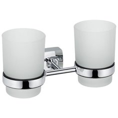 Стакан для зубных щеток Fixsen Kvadro FX-61307 хром/белый