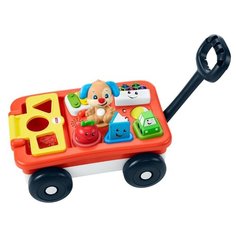 Развивающая игрушка Fisher-Price Обучающая тележка "Катай и играй" красный/белый/черный