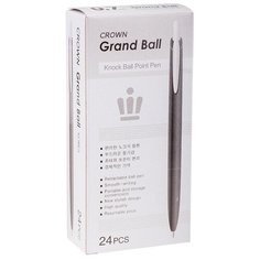 CROWN Набор шариковых ручек Grand Ball, 0.7 мм, 24 штуки, синий цвет чернил