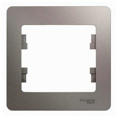 Рамка 1п Schneider Electric GLOSSA GSL001201, платина